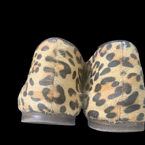🐆SOLD🌴J Crew Cora Leopard Print Calf Hair Flat Shoe Loafer Size 6.5 - Picture 5 of 8